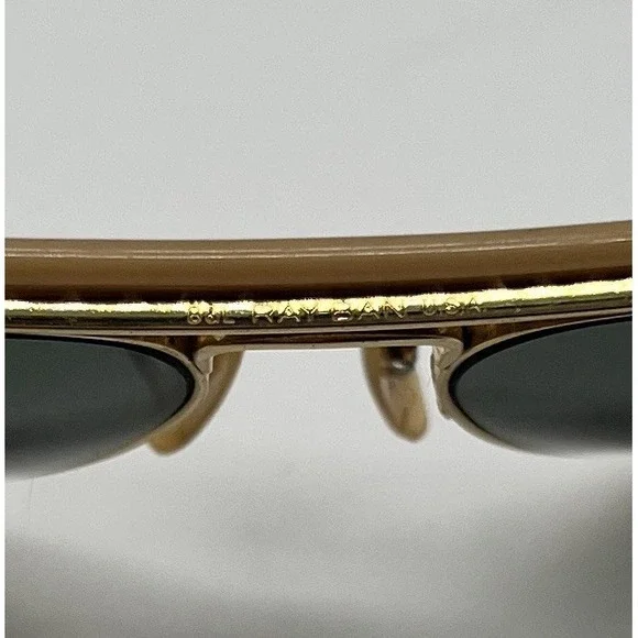 1980s 58/14mm VINTAGE B&L RAY BAN‎ ARISTA GEP G15 OUTDOORSMAN AVIATOR SUNGLASSES
